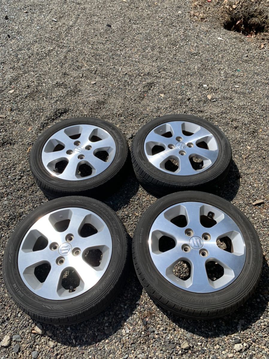 【大人気，大得価】 スズキ 純正アルミホイール タイヤセット 165/55R14 ワゴンRなど(ラジアルタイヤ)｜売買されたオークション情報、yahooの商品情報をアーカイブ公開 - オークファン 4穴