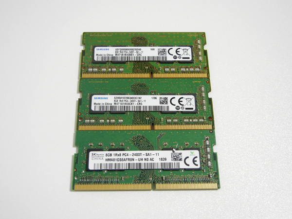 中古65枚】DDR4 SO-DIMM 16/8/4GB混在 ノート用 ノートPC用メモリ 4GB