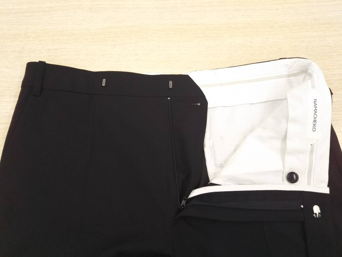 NAMACHEKO ナマチェコ パンツ 七分丈パンツ 無地 ルーマニア製 サイズ M ブラック 店舗受取可 NAMACHEKO ナマチェコ 黒 XS クロップドパンツ 公式通販