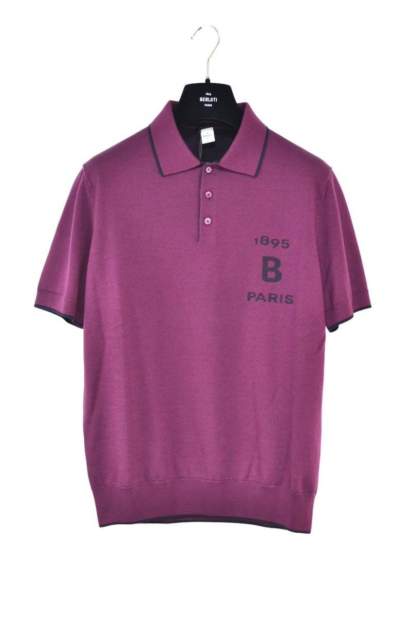 新品 BERLUTI 1895 PARIS ベルルッティ ポロシャツ ロゴ パープル M 