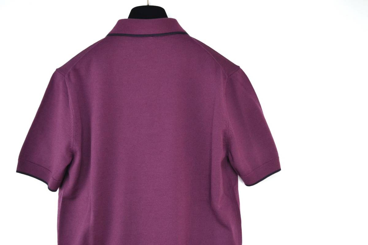 新品 BERLUTI 1895 PARIS ベルルッティ ポロシャツ ロゴ パープル M 