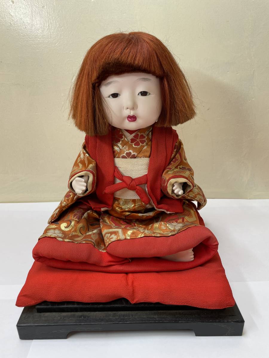 市松人形 赤い着物 黒髪 | 日本人形 - メルカリ 昭和レトロ 伝統工芸品