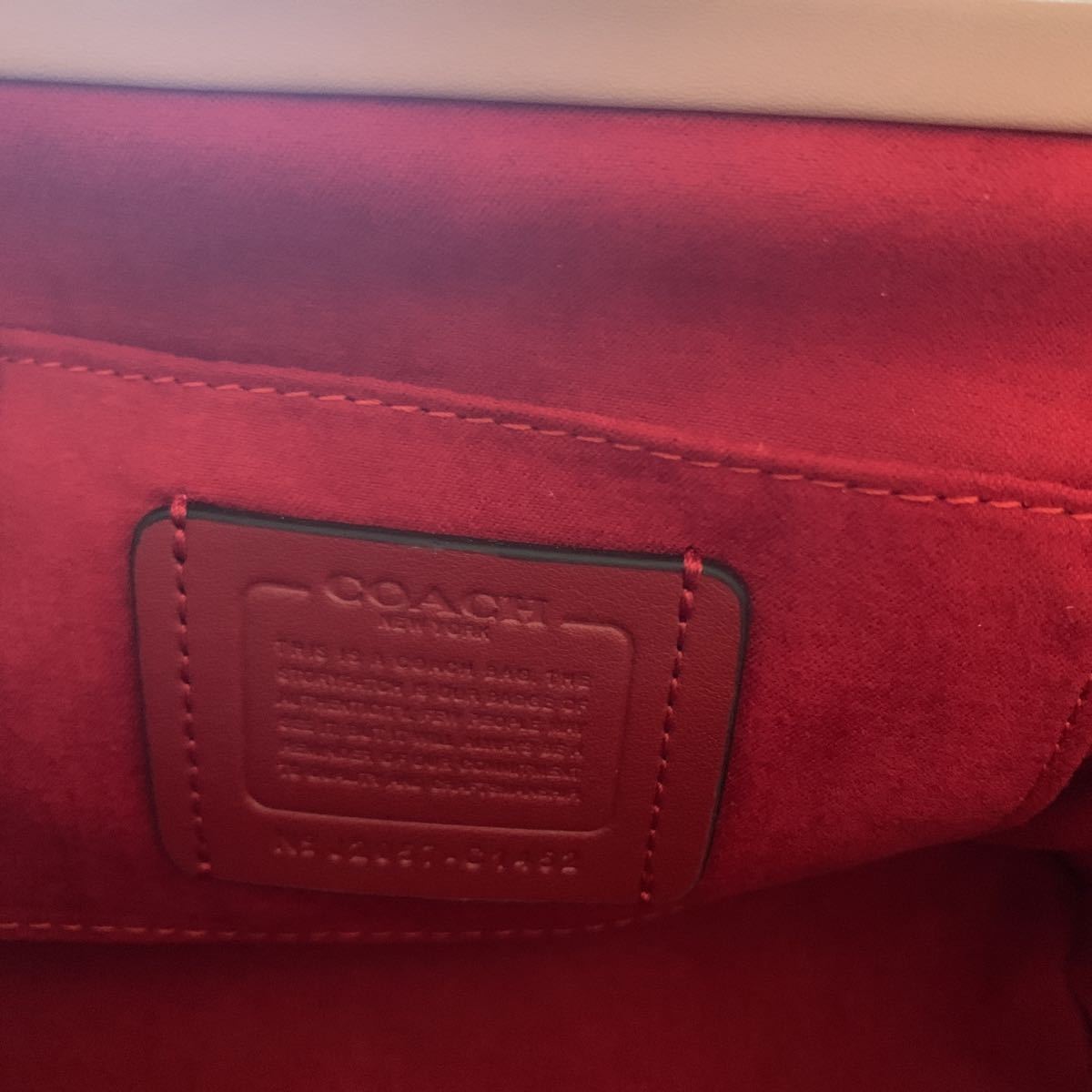 COACH コーチ ポーチ ショルダー ピンク がま口 C1452 NORA キスロック
