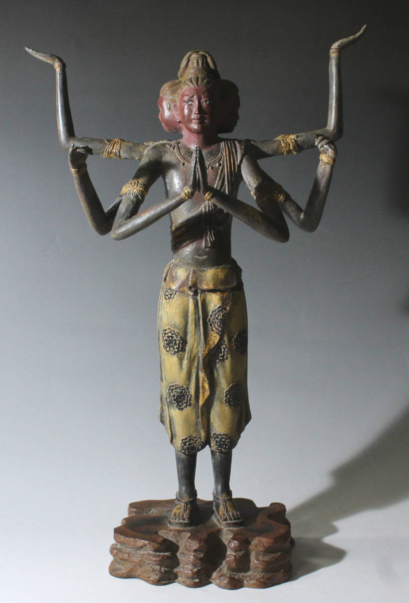 時代市場 喜多敏勝原型 写国宝興福寺阿修羅像 青銅製蝋型鋳造 仏像