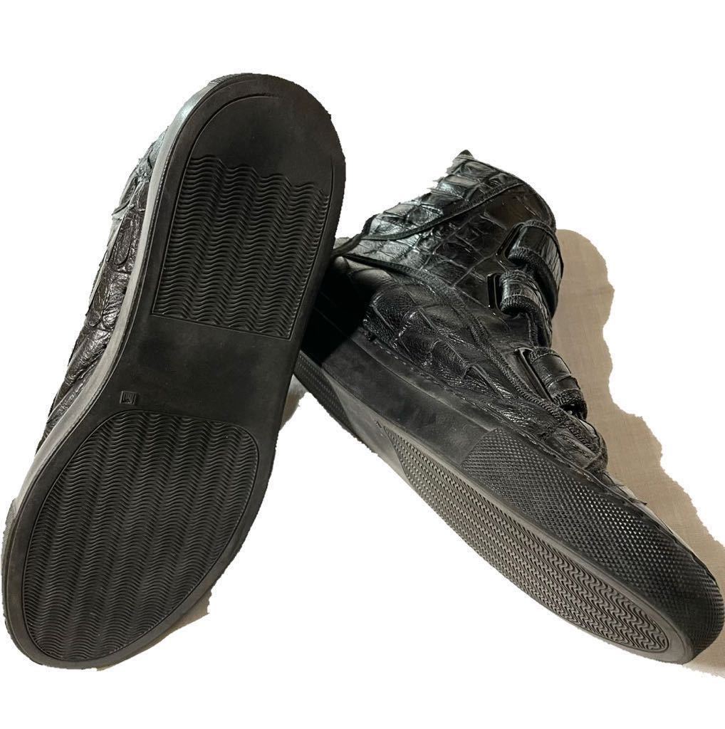 希少 raf simons ベルクロ クロコ型レザースニーカー ラブシモンズ 