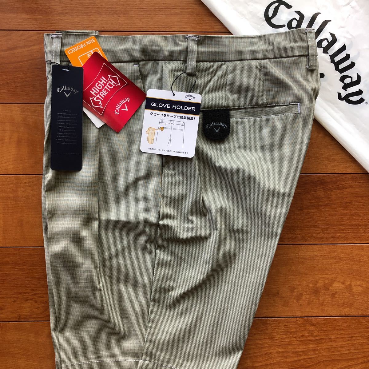 送料無料Callaway/キャロウェイメンズ高機能HIGH STRETCHハーフパンツ/DRY＆UPF50+グローブホルダー付/人気カーキ千鳥チェック柄(86)新品 メンズ キャロウェイ | ストレッチ パンツ」の人気商品一覧 安い