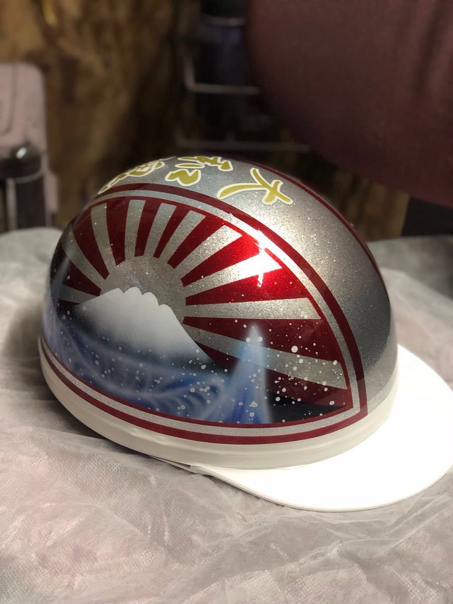 バイク 【新品】【蓄光】富士日章コルク半！エアブラシ ！三つボタン