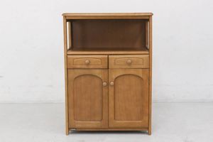 カリモク コロニアル 電話台 FAX台 花台 飾り台 棚 多目的 天然木 B