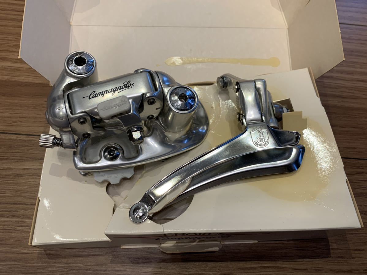 希少品 campagnolo カンパニョーロ c record コルサ レコード 期 chorus コーラス フロント リア ディレイラー セット 未使用