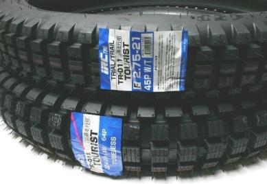 IRCタイヤTR-011ツーリスト前後 2.75-21 4.00-18 公道走行可能 XLR125R