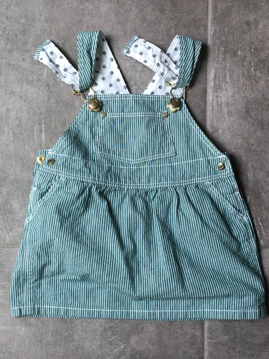 プチバトー ジャンパースカート Petit Bateau コットン100 74cm表示 自宅保管品 70 74cm 以下 売買されたオークション情報 Yahooの商品情報をアーカイブ公開 オークファン Aucfan Com