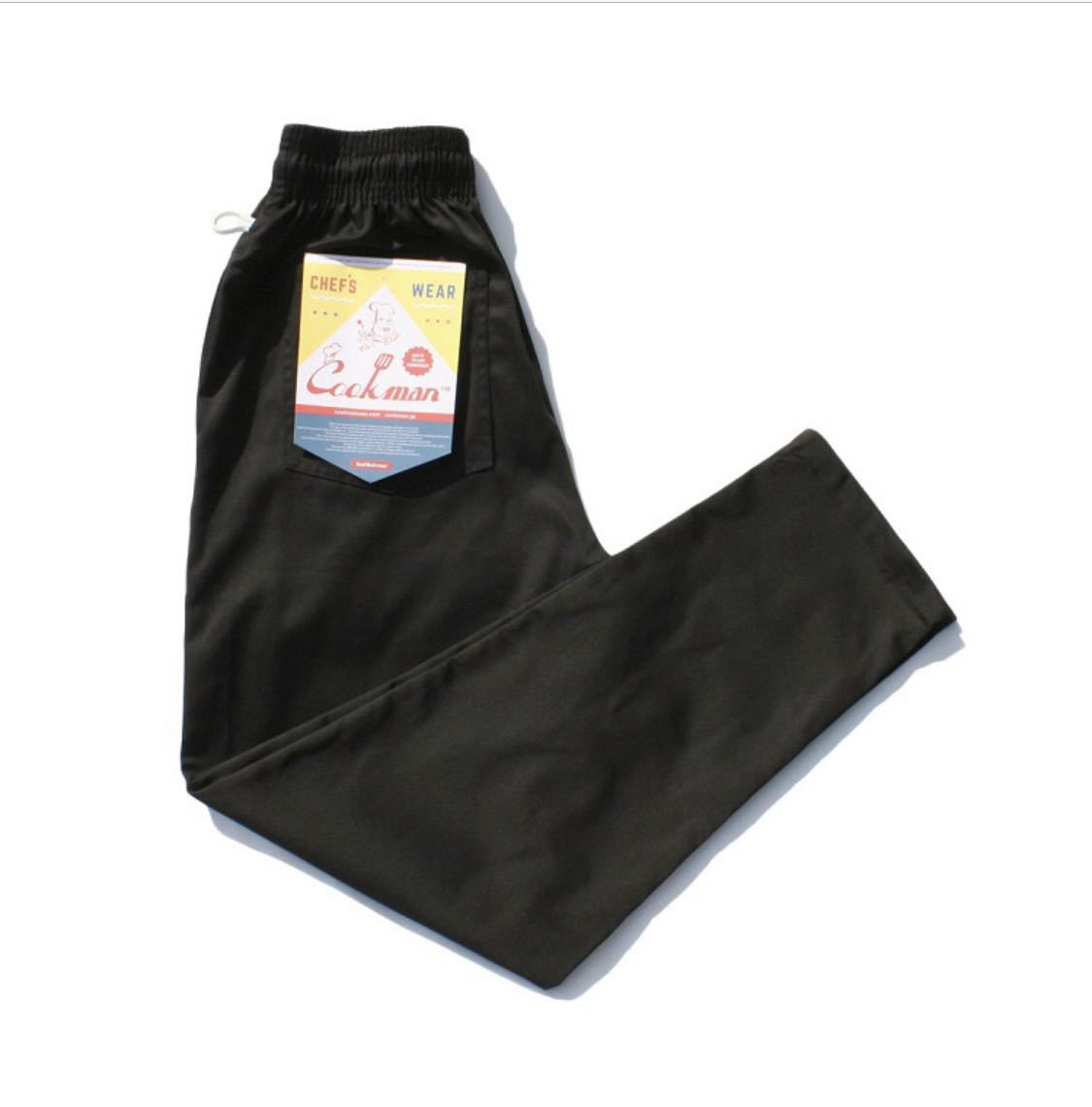 送料無料　cookman Chef Pants シェフパンツ クックマン 黒　BLACK