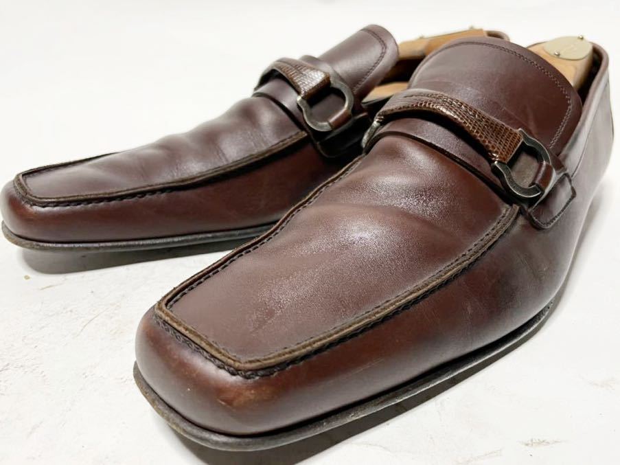  Salvatore Ferragamo サルバトーレ フェラガモ ガンチーニ ローファー革靴 29cm(男性用)｜売買されたオークション情報、yahooの商品情報をアーカイブ公開 - オークファン 靴
