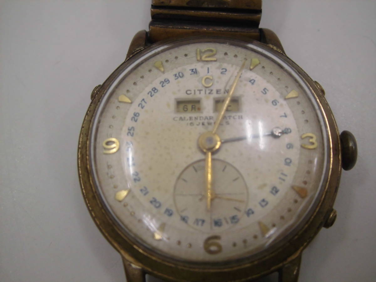 シチズン CITIZEN トリプルカレンダー 手巻き ファーストメカ
