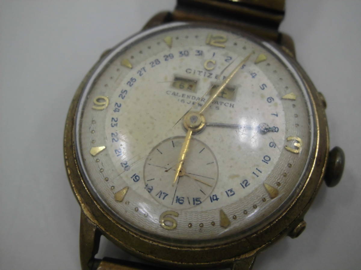 シチズン CITIZEN トリプルカレンダー 手巻き ファーストメカ