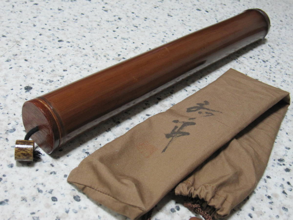 孤舟　浮子筒　　竹製３５ｃｍ　美品！