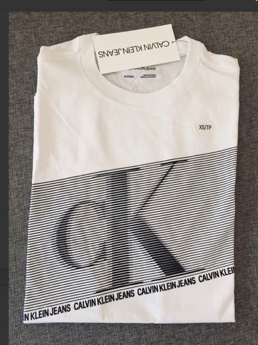 新品[XS]人気Calvin Klein Jeans LOGO Tシャツ ホワイト Calvin Klein 