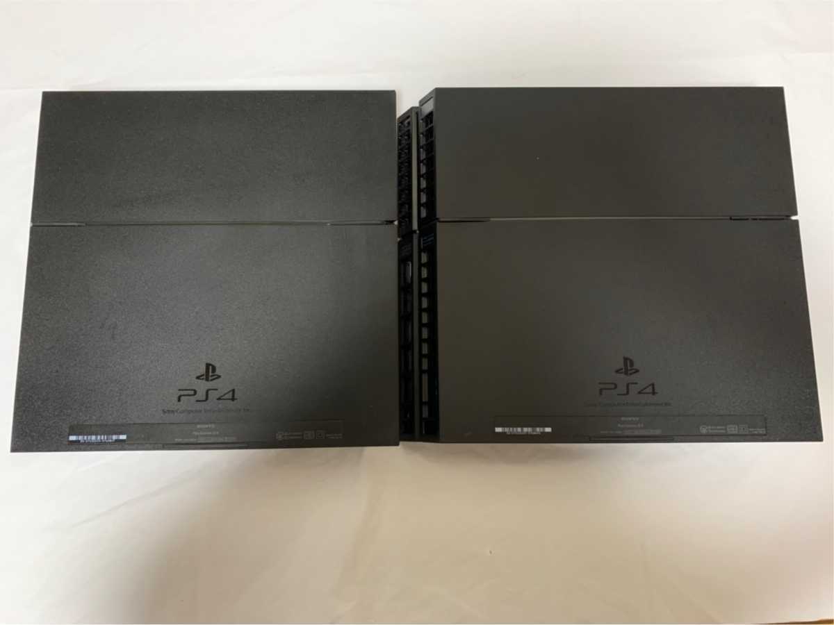 【動作良好】SONY ソニー PS4 CUH-1000 500GB ブラック ジェットブラック 本体 プレステ4 まとめ 2台 セット　動作確認済み　FW8.03 FW8.50_2
