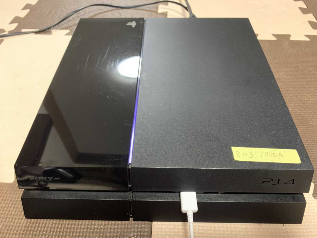 【動作良好】SONY ソニー PS4 CUH-1000 500GB ブラック ジェットブラック 本体 プレステ4 まとめ 2台 セット　動作確認済み　FW8.03 FW8.50_9