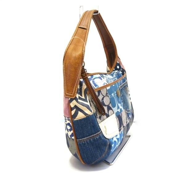 コーチ COACH 10808 シグネチャー柄,エルゴ ジャガード×デニム×レザー 