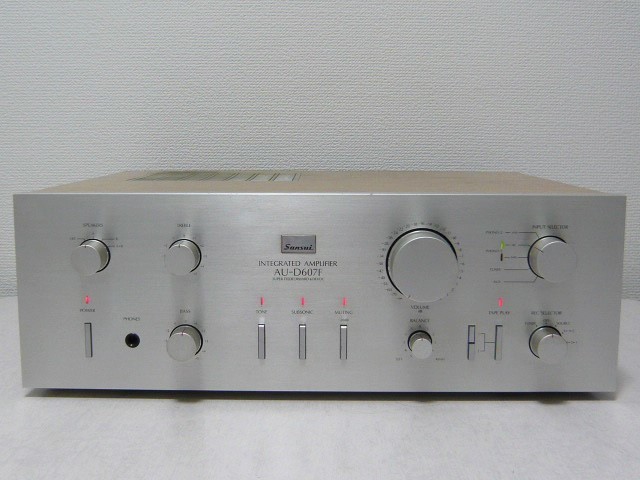 サンスイプリメインアンプ AU-D607F 修理・整備・フォノをライン入力に