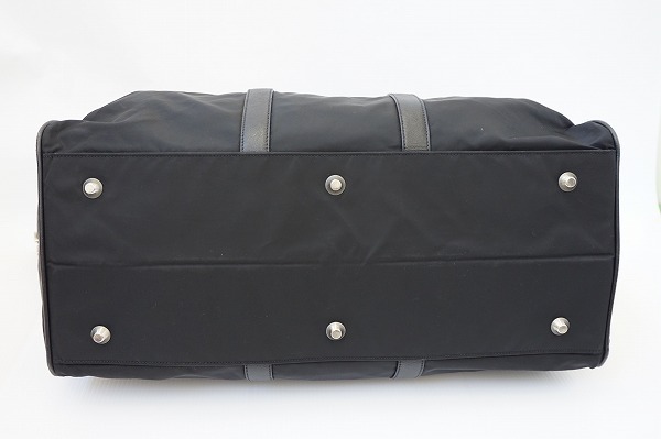#aub プラダ PRADA ボストンバッグ トラベルバッグ TESSUTO SAFFIANO V20S 旅行鞄 ショルダー付き 黒 メンズ [611201]