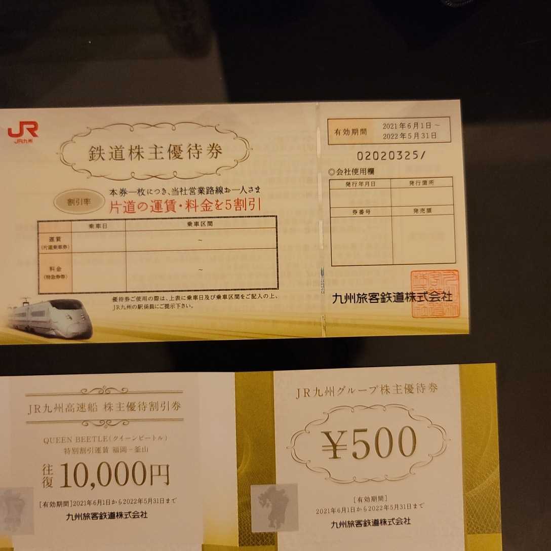 九州旅客鉄道株式会社（JR九州）鉄道株主優待券二枚綴り+JR九州  