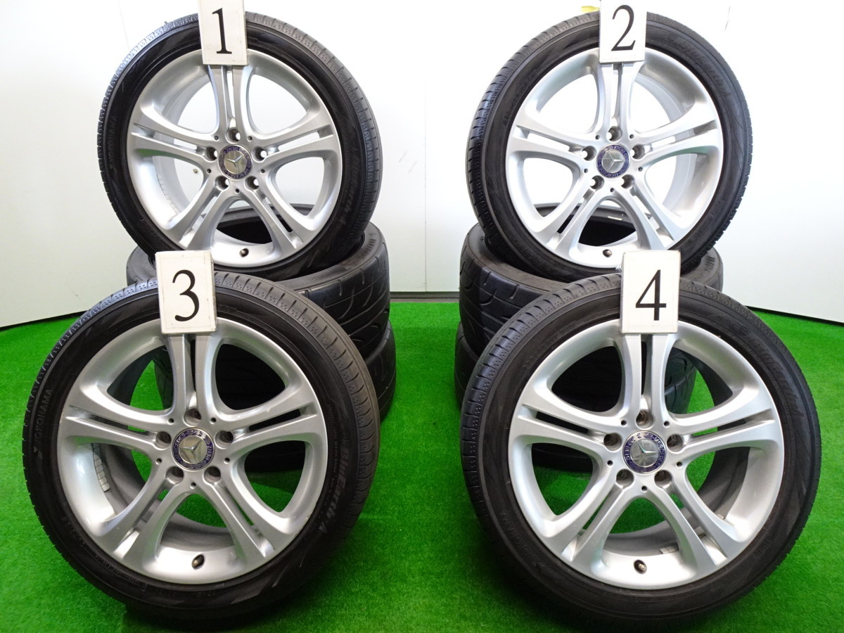 4本 ベンツ Bクラス W246 純正 17インチ 7.5J +52.5 5H 112 ラジアル ヨコハマ ブルーアース 225/45R17 94W Aクラス W176 CLAクラス C117