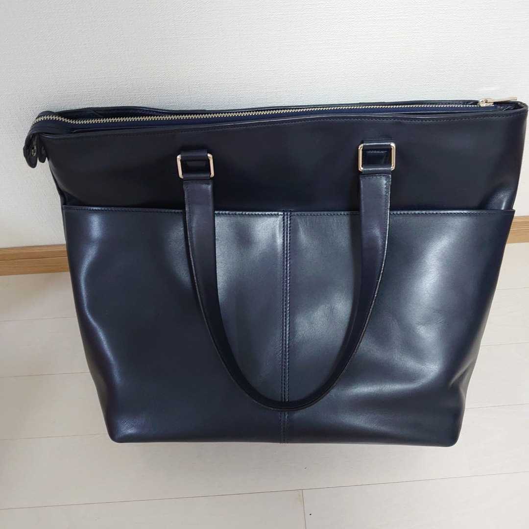 ポーター PORTER SORT TOTE トートバッグ ネイビー レザー 定価72600円 