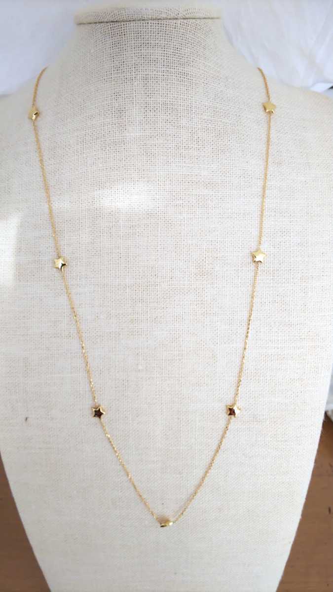 ☆新品☆イタリア製 K18 18金 ロングネックレス