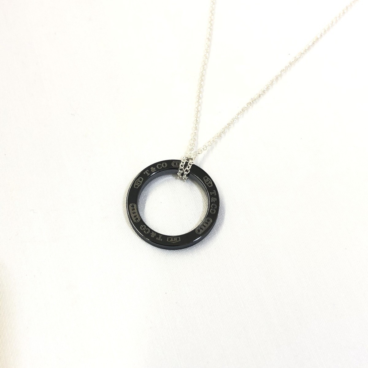 中古 TIFFANY&Co. ティファニー ネックレス ナローリング IT チタン
