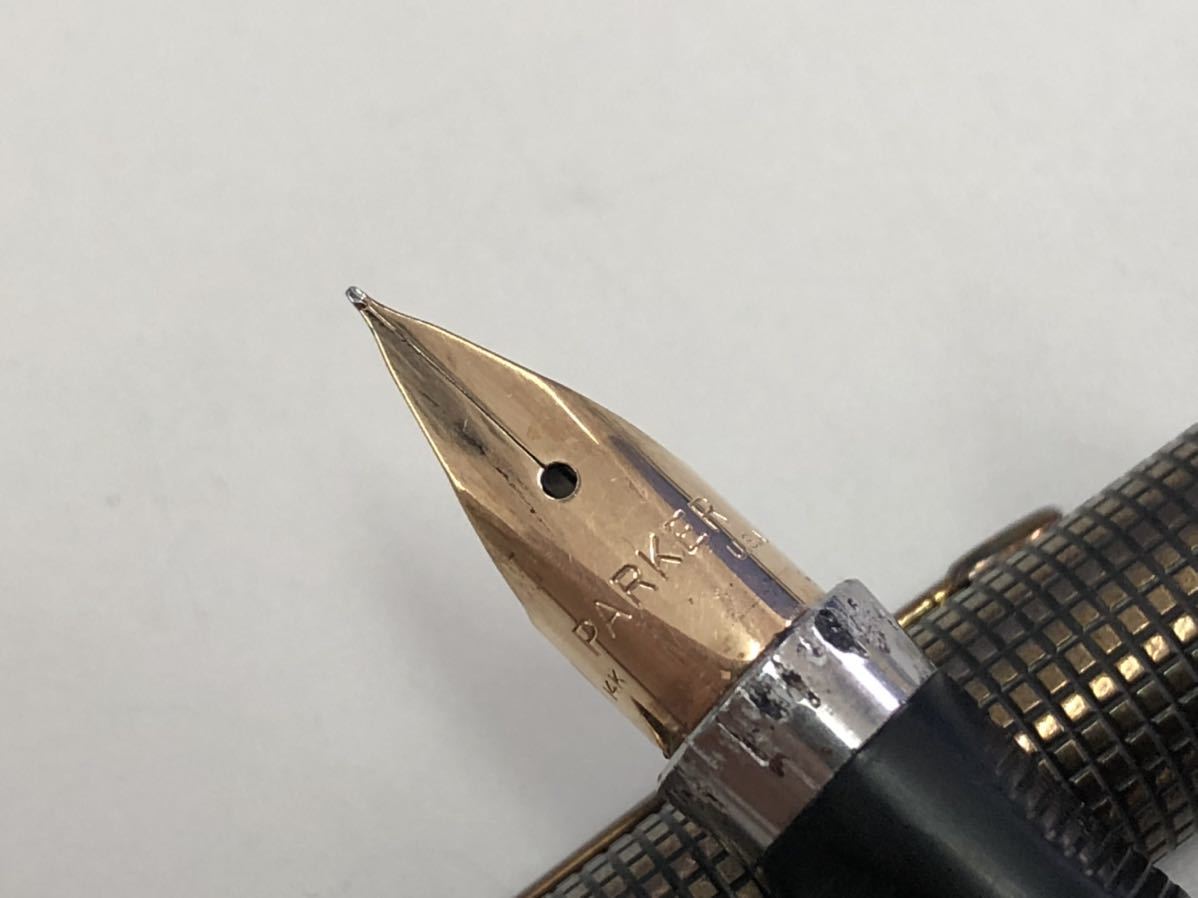 PARKER パーカー 万年筆 14K ペン先 スターリングシルバー ペン先14K