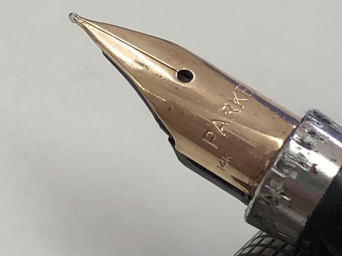 PARKER パーカー 万年筆 14K ペン先 スターリングシルバー ペン先14K