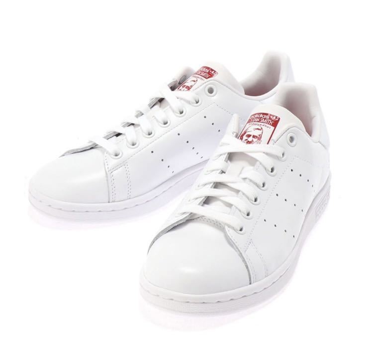【新品未使用】 23.5cm adidas STAN SMITH Originals 白 赤 WHITE RED