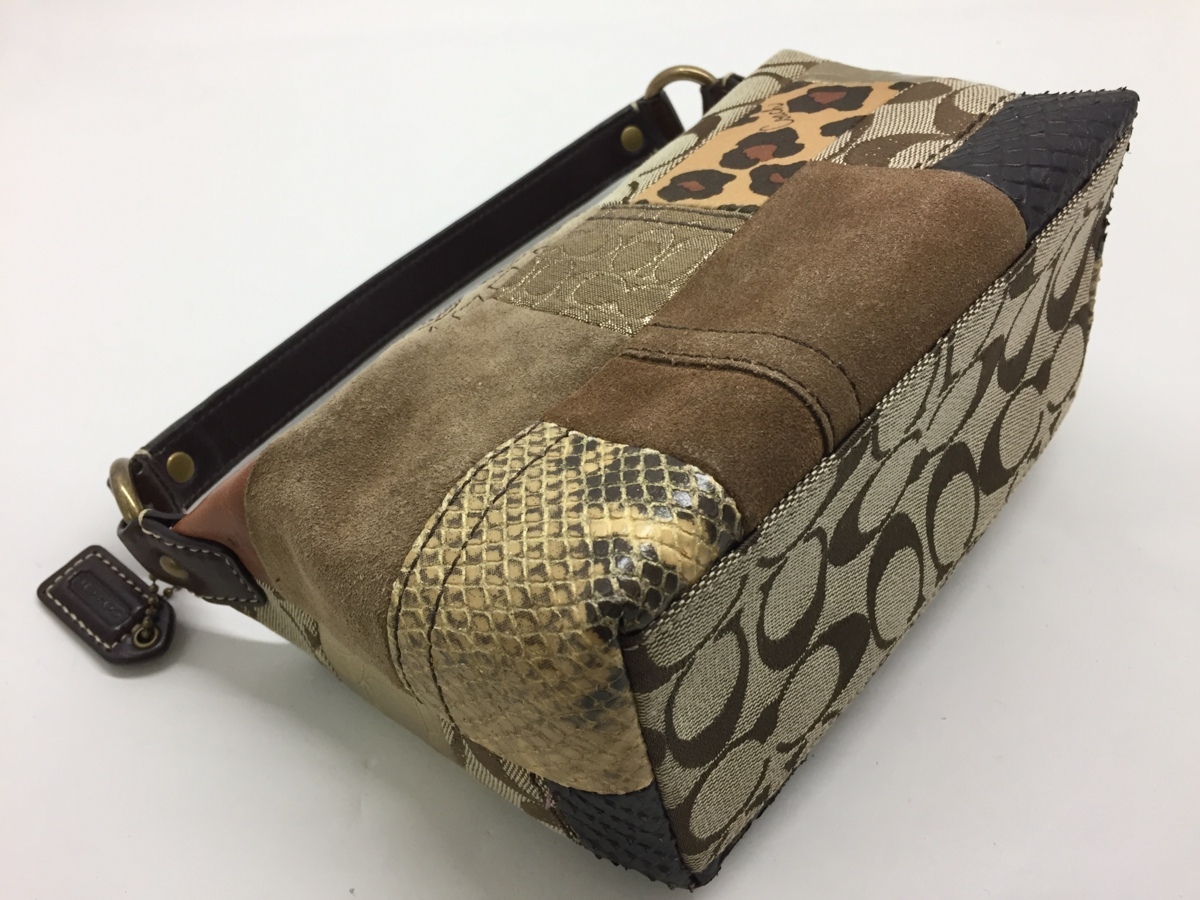 シグネチャー パッチワーク ハンドバッグ COACH コーチ - ブラウン系 