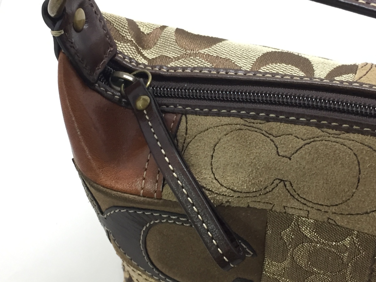 シグネチャー パッチワーク ハンドバッグ COACH コーチ - ブラウン系 
