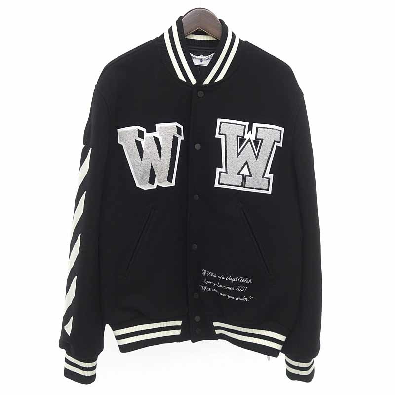 期間限定オフホワイト/OFF WHITE 21SS DIAGONALS VARSITY JACKET ジャケット