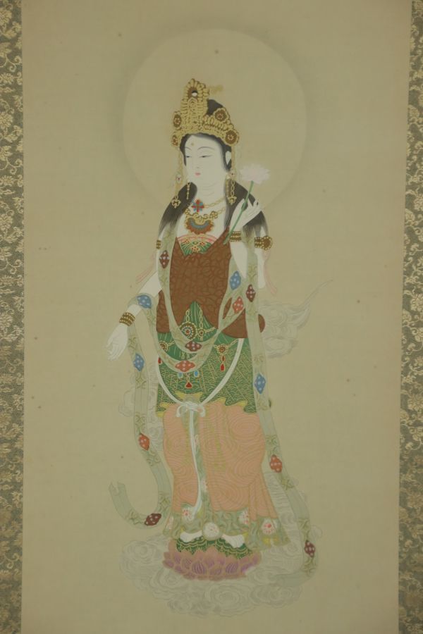 真作保証中尾淳「舞妓」日本画 直筆サイン 落款 共シール有り 美人画