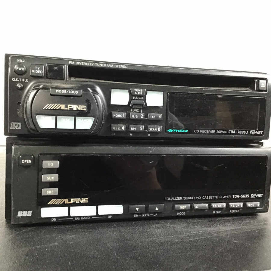ALPINE TDA-5635/CDA-7835J カーステレオ(CD＆テープ) 通電確認済