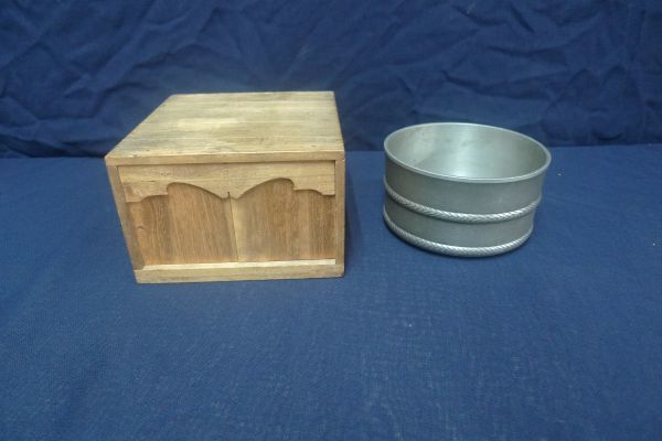 在銘 煎茶道具 茶こぼし 古錫 漢詩松文 重さ約436g V |
