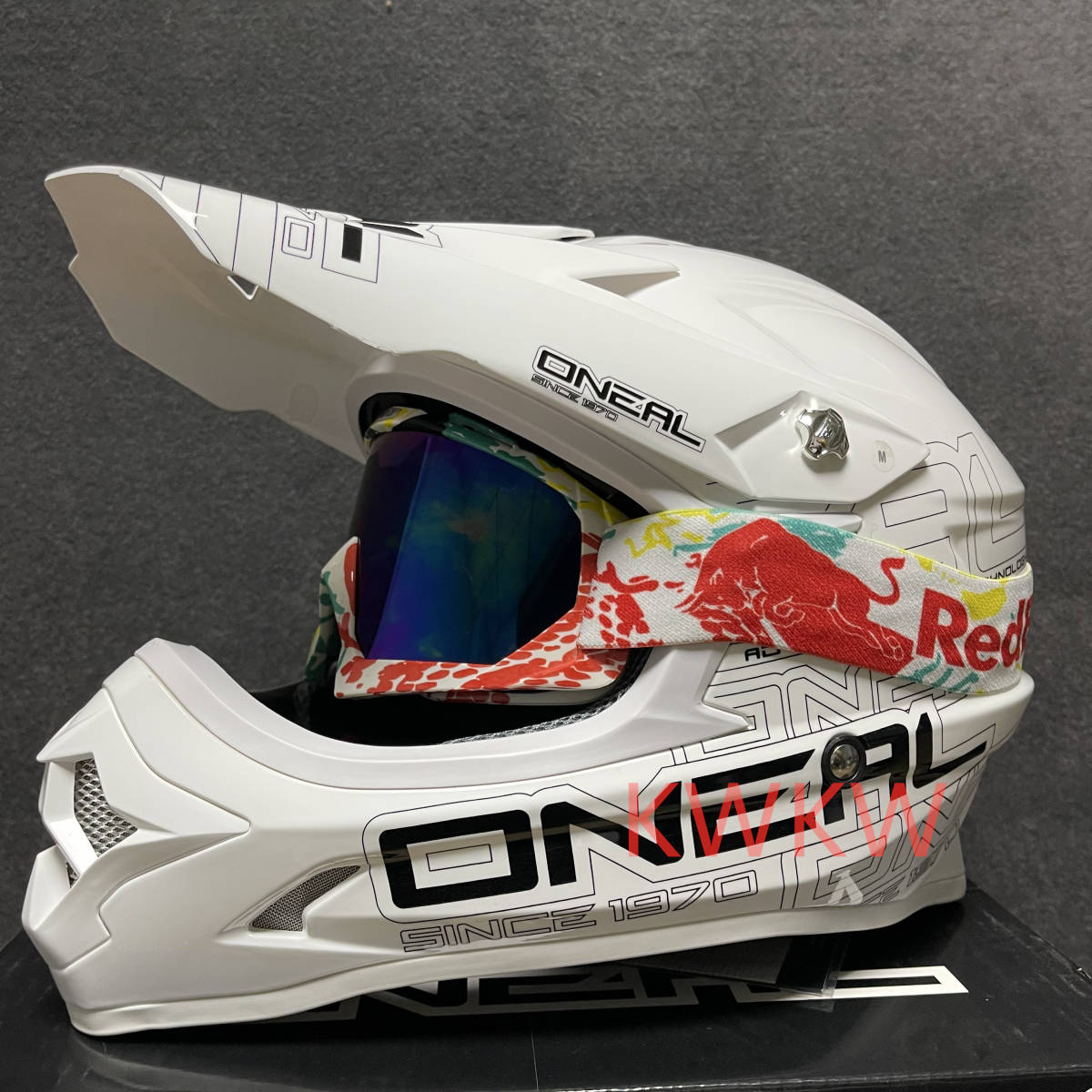 O'NEALオフロード ヘルメットバイクヘルメット ゴーグル付き04 □耐久