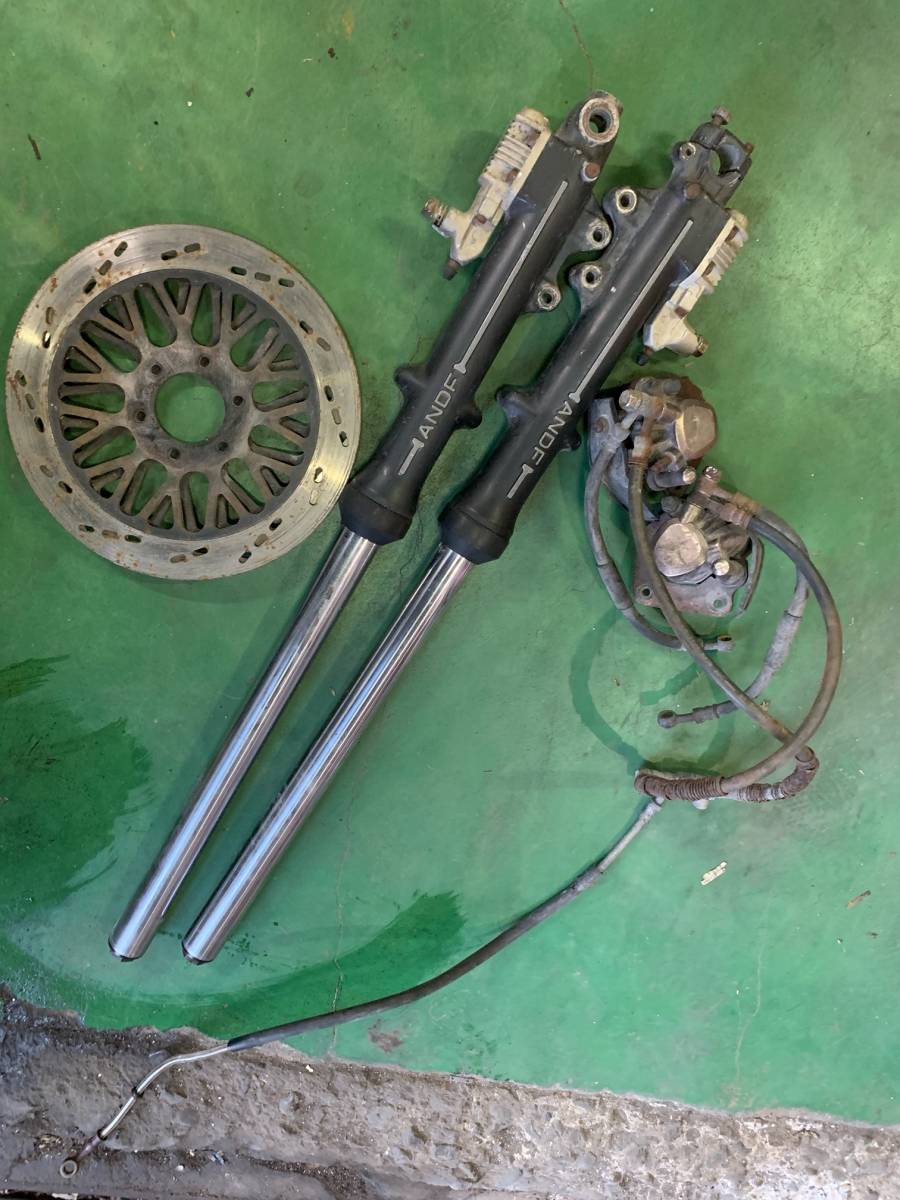 GSX400FS インパルス フロントフォーク ダブルアンチ キャリパー