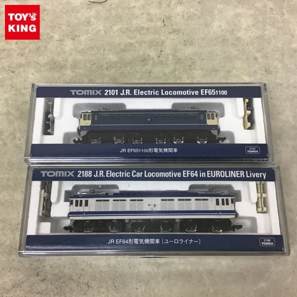 1円～ 動作確認済 TOMIX Nゲージ 2101 JR EF65 1100形 電気機関車 / 2188 JR EF64形電気機関車
