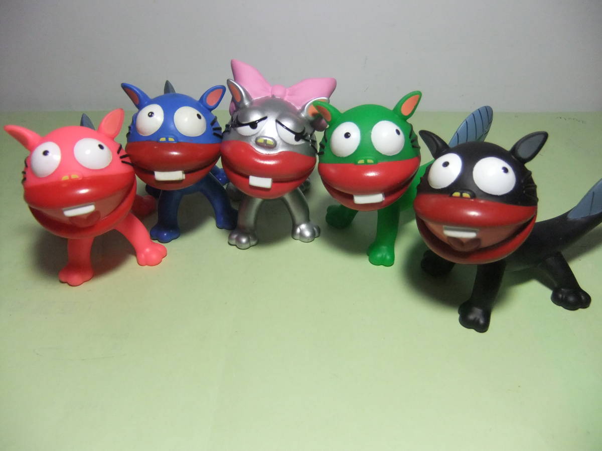 ウナギイヌ ソフビ フィギュア 5色5体セット① 昭和 レトロ 