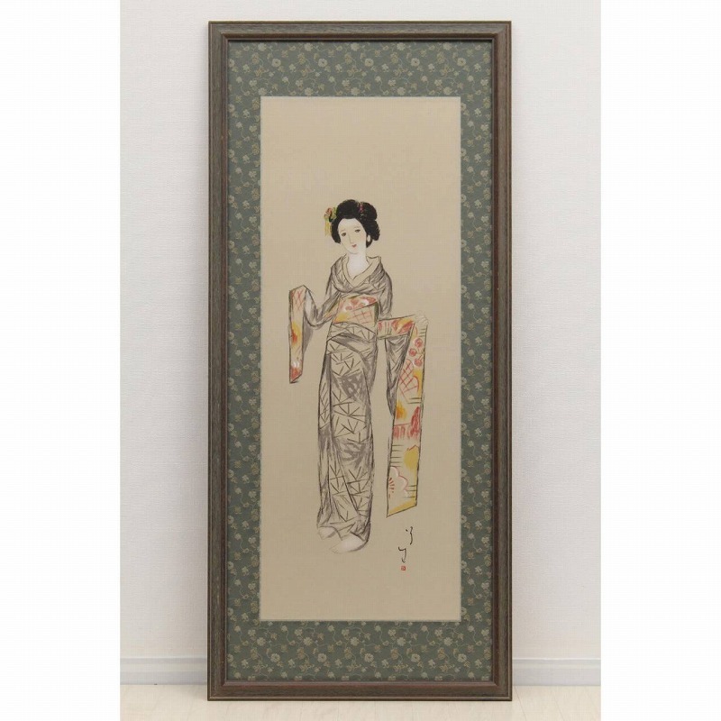 摸写 日本画 女性像 竹久夢二 不二彦箱書 絹本摸写 夢二展のみどころ｜竹久夢二展 北陸中日新聞イベント情報