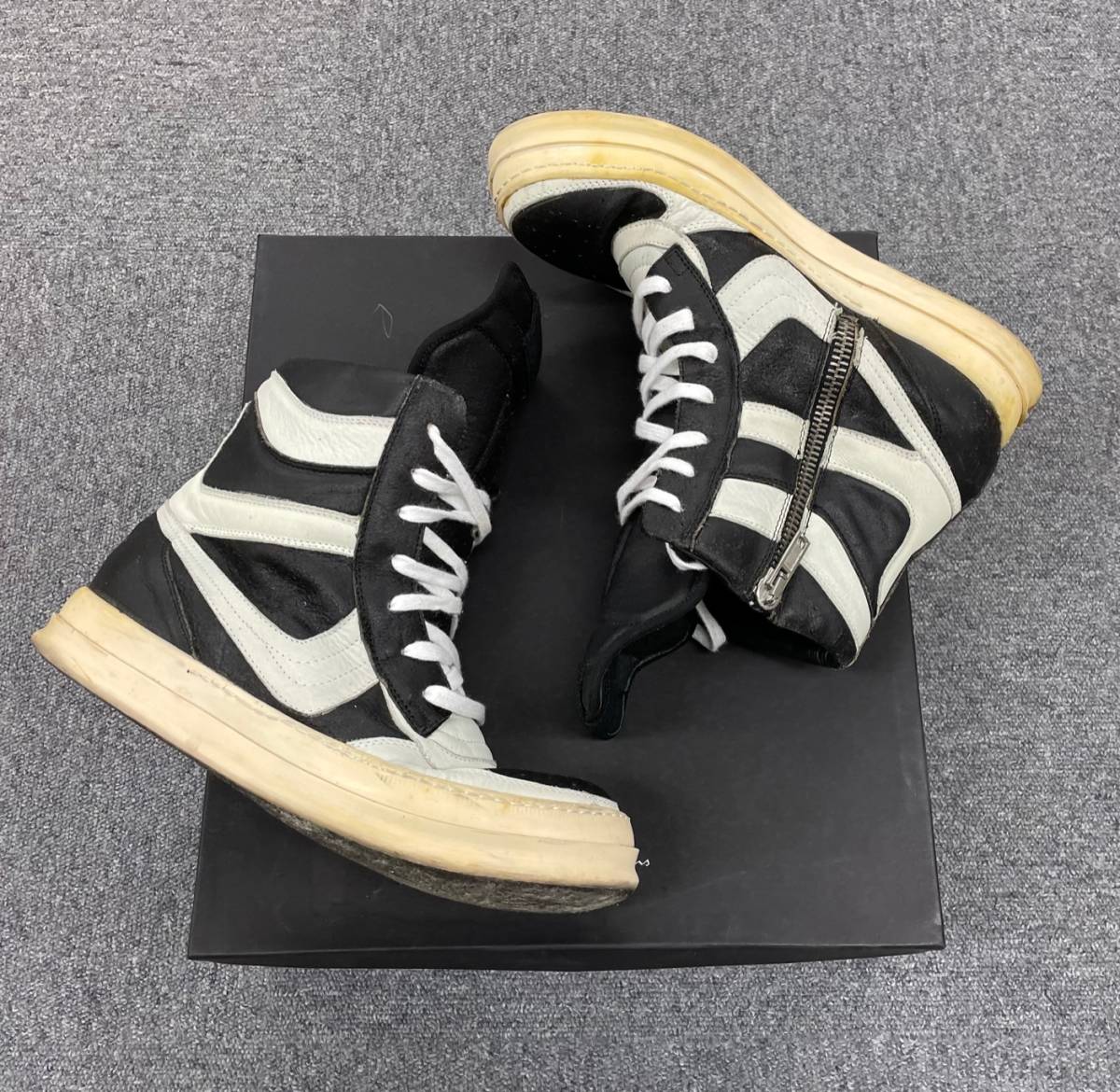 希少□RICK OWENS LEATHER SNEAKS RICK GEO BASKET Dustulator Dunk 