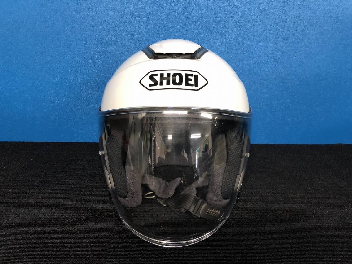 SHOEIジェットヘルメットLサイズ 59cm 白 ヘルメット