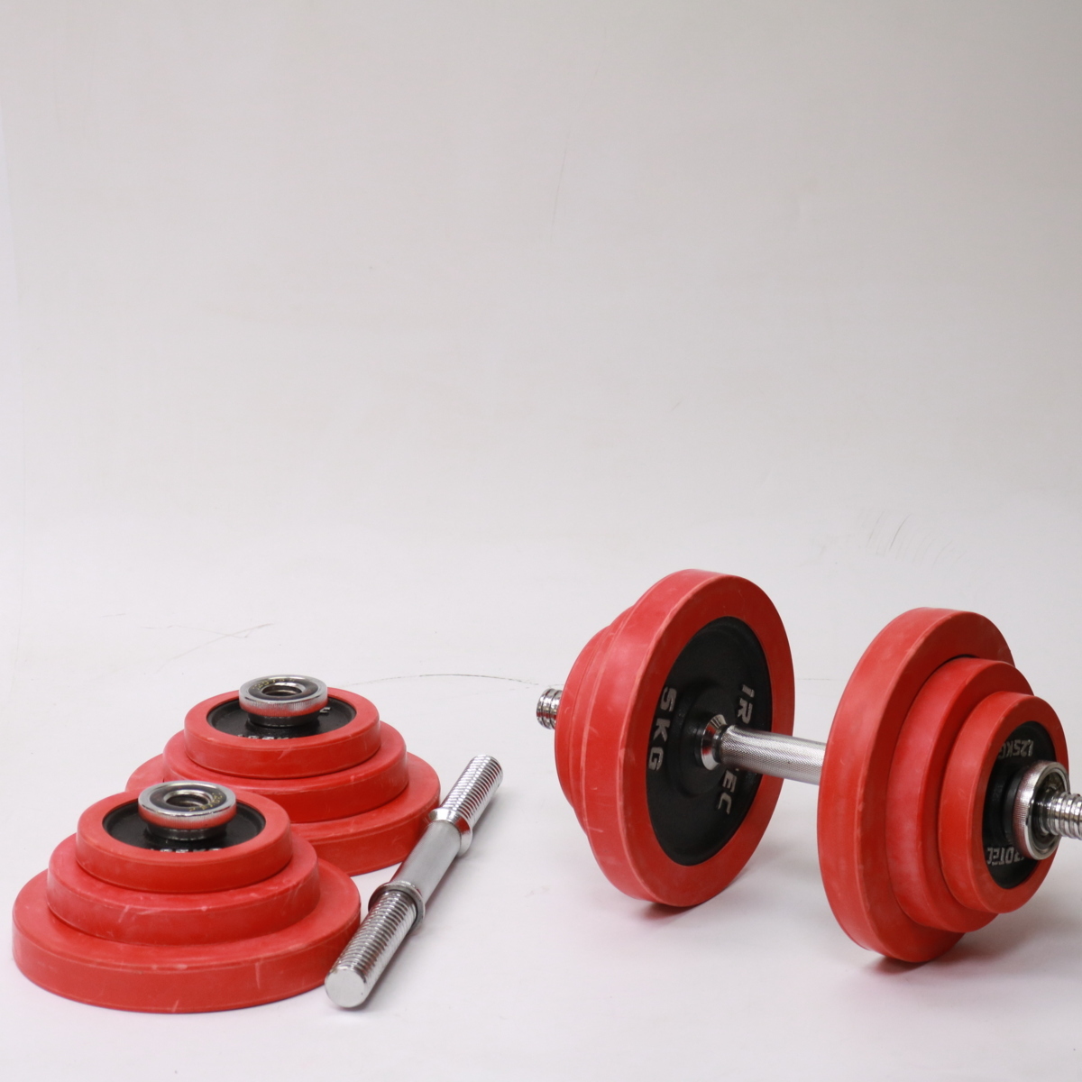 057 IROTEC アイロテック ラバー ダンベル 40KGセット 片手20kg×2個