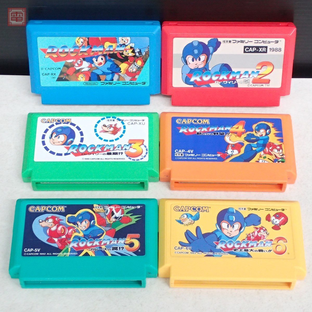 FC ファミコン ロックマン 1/2/3/4/5/6 ROCKMAN ソフトのみ まとめて6 