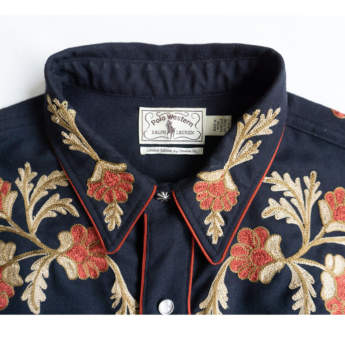 LIMITED EDITION】RRL 【POLO WESTERN EMBROIDERED WESTERN SHIRTS】L 